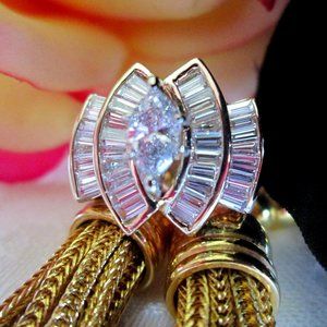 💖🌹💖 LADY’S GENUINE-AUTHENTIC 14K YELLOW GOLD DIAMOND RING – SIZE 4.5 💖🌹💖